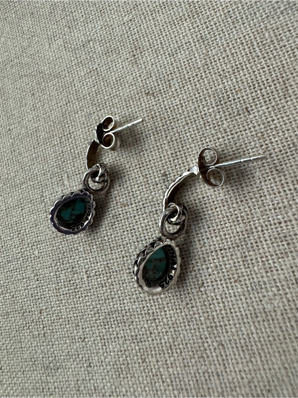 Studio Barse Sterling Silver Turquoise Drop Earrings - Picture 5 of 6